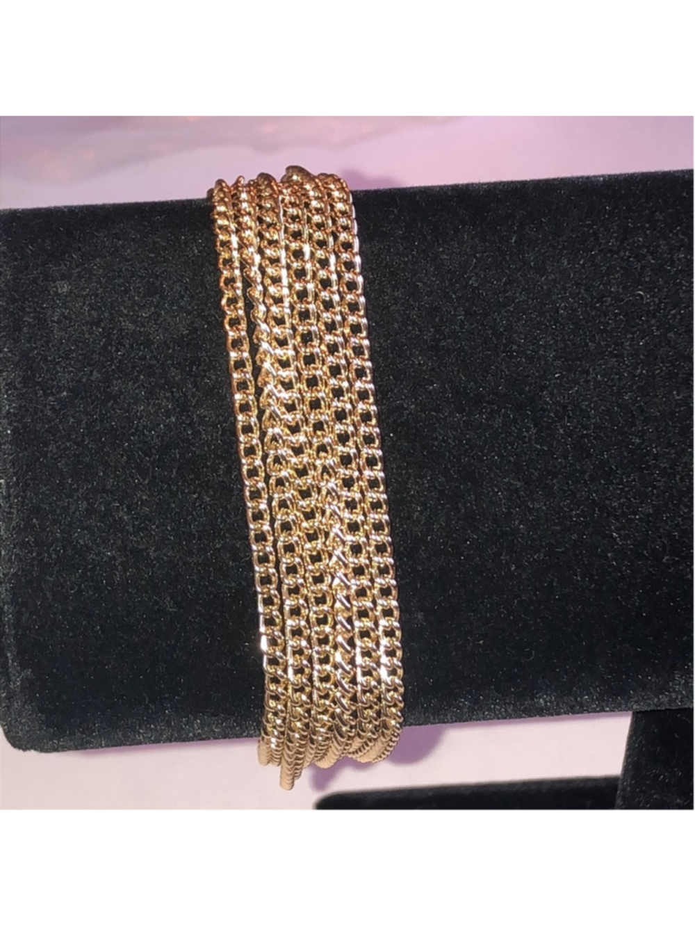 Vintage Gold Tone Multi-Chain Boho Bracelet